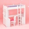 Olivias Little World  Princess College Dorm with Bedding Gray Polka Dots 18 Doll Double Bunk Desk Loft Bed fits American Girls Dolls White