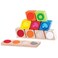 Smart Builder Toys Top Right Toys 4 in 1 Wood Blocks 10Piece Set Sensory Texture Matching Color Mixing  Sound Pink