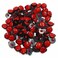 100 Pcs Ladybug Shaped Buttons Plastic Mini Buttons Craft Decorations by EORTA for Scrapbooking Clothing DIY Craft Red