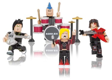 Roblox Action Collection  Punk Rockers Four Figure Pack Includes Exclusive Virtual Item