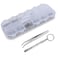 HQMaster 1100Pcs Eyeglass Glasses Spectacles Tiny Screws Nut Washer Assortment  5 Pairs Nose Pads Repair Tool Kit Set with Tweezer Micro Screwdriver Rectangular Case