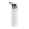 Takeya Originals 24 oz Vacuum Insulated Stainless Steel Water Bottle with Straw Lid White