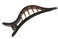 Parcelona French Brill Beak Small Set of 2 Alligator Side Slide Jaw Hair Claw Clips Made in France BlackTortoise Shell