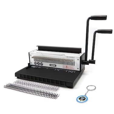 Rayson TD1500B34 Binding Machine Square Size Holes 31 Pitch WireO Binder Punch 15 SheetsBind 130 Sheets with Sturdy Metal Construction