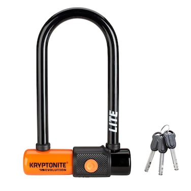 Kryptonite Evolution Lite Mini6 Bike ULock Lightweight AntiTheft Bicycle U Lock 11mm Steel Shackle with Keys High Security Lock for Bicycles Scooters