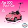 Best Ride On Cars 2in1 Fiat 500 Baby Toddler Toy Push Vehicle Car Stroller with 40 Pound Capacity and Lights for Children Ages 1 to 3 Years Pink