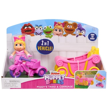 Muppets 14432 Babies Piggy N Trike N Carriage Multicolor