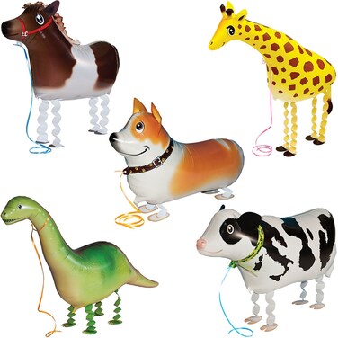 5pcs Walking Pet Animal Balloons Kids toys Party Favors Gifts for Girls Air Walker groupF