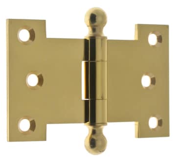 IDHBA 80254003 Professional Grade Quality Solid 212 x 4 Parliament Hinges with Ball Finials Pair 212 x 4Inch Polished Brass