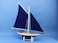 Hampton Nautical Wooden Americas Cup Contender Dark Blue Model Sailboat Decoration 18