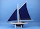 Hampton Nautical Wooden Americas Cup Contender Dark Blue Model Sailboat Decoration 18