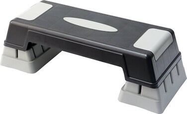 KLB Sport 28 Adjustable Aerobic Stepper Platform for Outdoor  IndoorBlack  Grey