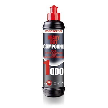 Menzerna Heavy Cut Compound 1000 8 fl oz  Car polish for the speedy removal of deep scratches using foam polishing pads