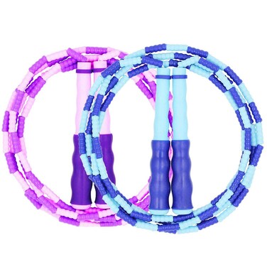 Jump Rope for Kids Boys Girls Teens Speed Skip Rope Adjustable Lightweight for Heart Boxing Equipment Exercise 2 UnitPurple Blue