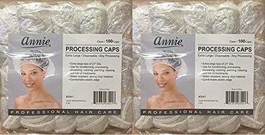 Annie  Processing Caps  Extra Large 21  Clear  100 Count  2 Packs  Disposable  Any Processing