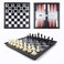 JIMIYOKI 3 in 1 Game Set Chess Checkers Backgammon Pieces Travel Chess Set Magnetic Foldable Chess Set Portable Board Game for Tour for Kids and Adults