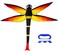 ZHUOYUE Dragonfly Kites for Kids and Adults Single Line Kite Easy Flying for Outdoor Nylon Fabric Best Kite with Flying Tool