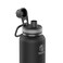 Takeya Originals 40 oz Vacuum Insulated Stainless Steel Water Bottle with Straw Lid Black