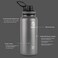 Takeya Originals 40 oz Vacuum Insulated Stainless Steel Water Bottle with Straw Lid Black