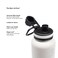 Takeya Originals 40 oz Vacuum Insulated Stainless Steel Water Bottle with Straw Lid Black