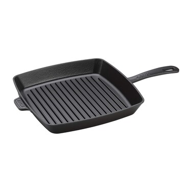 Staub Cast Iron 12inch Square Grill Pan  Matte Black Made in France