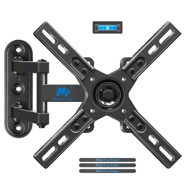 Mounting Dream TV Mount with Articulating Arm for 1739 Inch TVs Full Motion TV Wall Mount up to VESA 200x200mm and 33 lbs Easy Installation and Fits Single Wood Stud