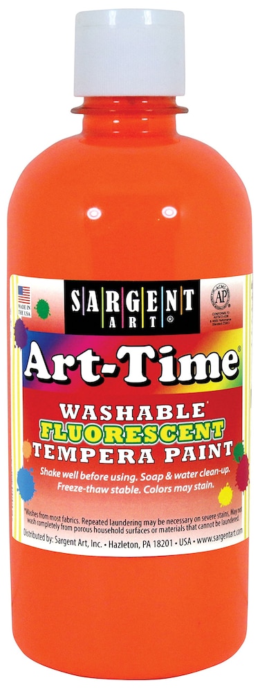 Sargent Art 174714 ArtTime 16oz Orange Washable Fluorescent Tempera Paint