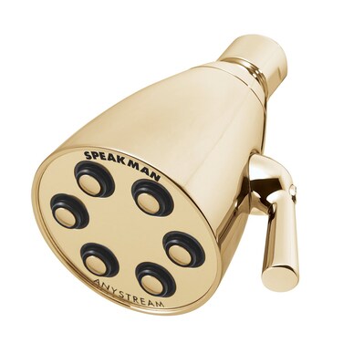 Speakman S2252PBE2 Polished Solid Brass Shower Head 3 Settings Anystream Technology Low Maintenance Efficient