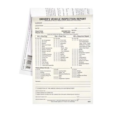Detailed Drivers Vehicle Inspection Report Pre  PostTrip 50pk  Book Format 2Ply Carbonless 55 x 85 31 Sets of Forms Per DVIR Book  Meet FMCSR Requirements  J J Keller  Associates