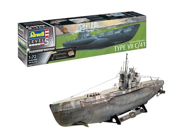 Revell Germany Level 172 Germany Naval Submarine Type VIIC  41 Premium Edition Model 05163 RV05163