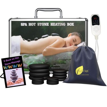 Portable Hot Massage Stone Heater Kit 16 Stones Warmer Set Ebook
