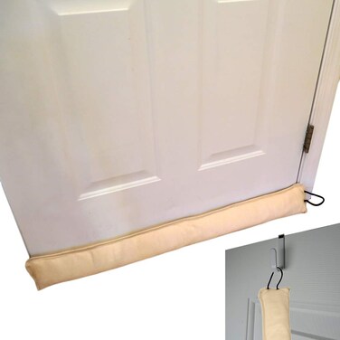 Evelots Updated Hanging Door Draft Stopper With Door Hook Save Energy  Money