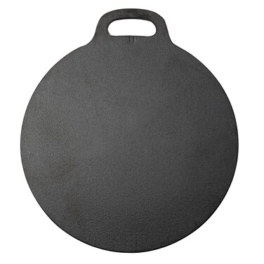 Victoria 15Inch Cast Iron Tawa Dosa Pan Pizza Pan with a Loop Handle Crepe Pan Preseasoned with Flaxseed Oil Made in Colombia