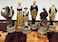 American Revolutionary War Chess Set W High Gloss Cherry  Burlwood Color Storage Board 17 Independence Revolution