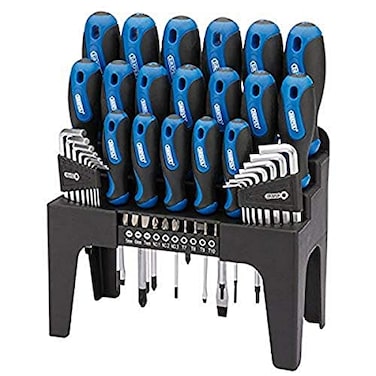 CCA DRAPER Screwdriver Hex Key  Bit Set  Stand Blue  44 Piece  81294A