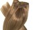 Clip in Human Hair Extensions 7A Grade 70 Gram 7 Pieces Silky Straight Weft Golden Brown Remy Hair Extensions Clip in Real Hair Seamless Clip on Extensions for Women 15 Inch