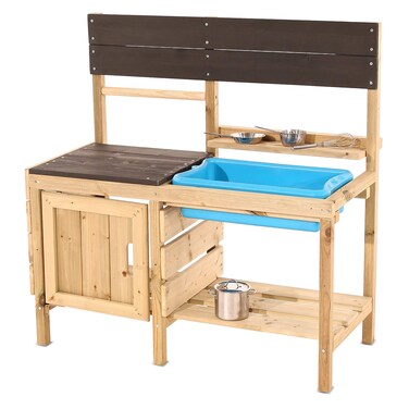 TP Toys Muddy Maker Mud Kitchen  Outdoor Kitchen Playset for Kids Brown