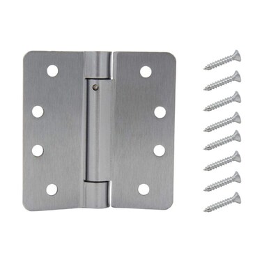 Everbilt 4 In 14 In Radius Adjustable Spring Hinge Satin Chrome Finish