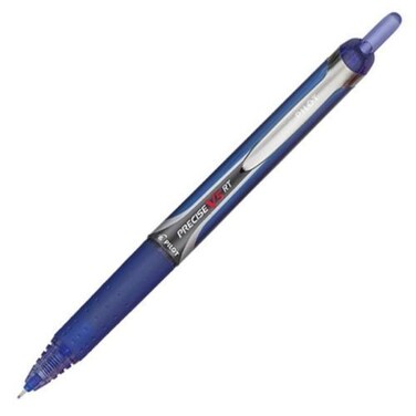 Pilot Precise V5 RT Retractable Rolling Ball Pens Extra Fine Point Blue Ink Dozen Box