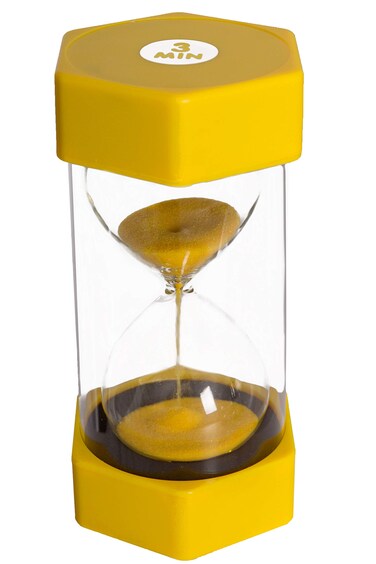 Playlearn 6 Inch Sand Timer for Kids  Large Hourglass Timer for Classroom Teachers Home or Office  Durable and Safe  3 Minute