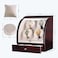 CHIYODA Watch Winder For 4 Watches  3 Storage Qiuet MABUCHI Motors LCD Display  Control Screen Brown01