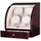 CHIYODA Watch Winder For 4 Watches  3 Storage Qiuet MABUCHI Motors LCD Display  Control Screen Brown01