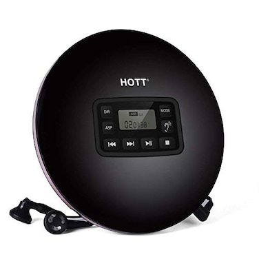 CD Player Portable HOTT Discman CD Player for AdultsKids with LCD Display and AntiSkip Protection Shockproof Function Only Support 5 Formats CD CDR CDRW MP3 CDDA WMA Audio Files Silver
