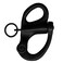 Jig Pro Shop 2 Pack Stainless Steel Fixed Eye Snap Paracord Shackle Black