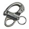Jig Pro Shop 2 Pack Stainless Steel Fixed Eye Snap Paracord Shackle Black