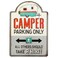 Retro Camper Parking Only Metal Wall Art  Funny Vintage Sign for Garage or Man Cave