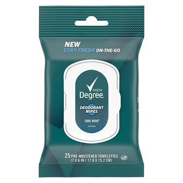 Degree Men OnTheGo Deodorant Wipes Cool Rush
