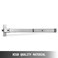 Happybuy Door Push Bar Panic Exit Device with Exterior Lever Commercial Emergency Exit Bar Panic Exit Device for Wood Metal Door Panic Exit Bar with Door Knob Push Bar with Lever