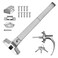 Happybuy Door Push Bar Panic Exit Device with Exterior Lever Commercial Emergency Exit Bar Panic Exit Device for Wood Metal Door Panic Exit Bar with Door Knob Push Bar with Lever