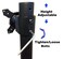 EZM Deluxe Single Bracket Mounting Head Kit for 1 78 48 mm Diameter Pole Mount with VESA 75100 002002C
